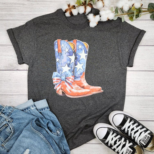 4th Of July Boots And Bows T-shirt