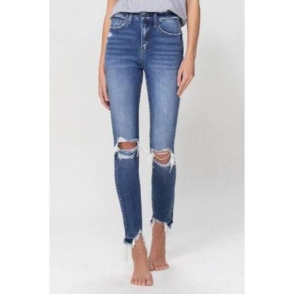 High Rise Ankle Skinny Jeans
