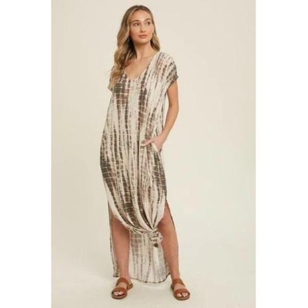 Bamboo tie dye maxi dress