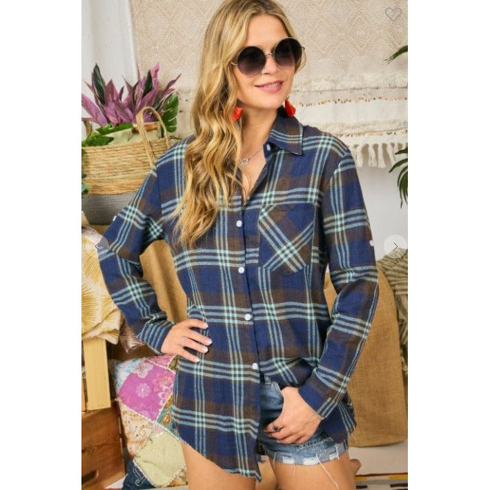 Women's Plaid Flannel Shirt