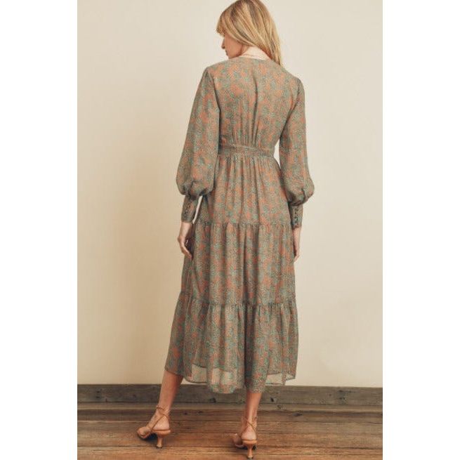 Paisley Floral Tiered Dress