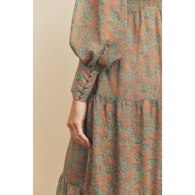 Paisley Floral Tiered Dress