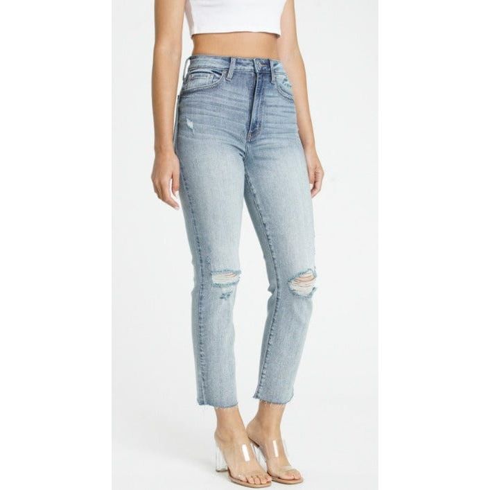 Ultra High Rise Straight Denim Jeans