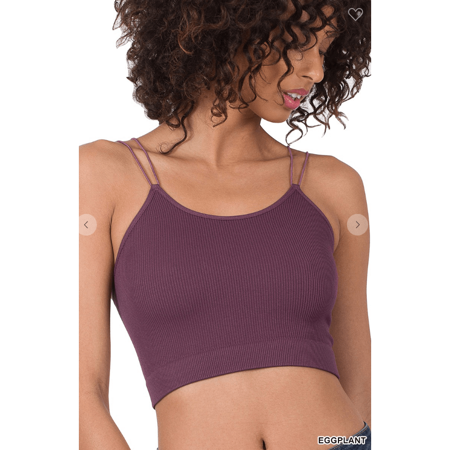 Ribbed seamless double strap brami