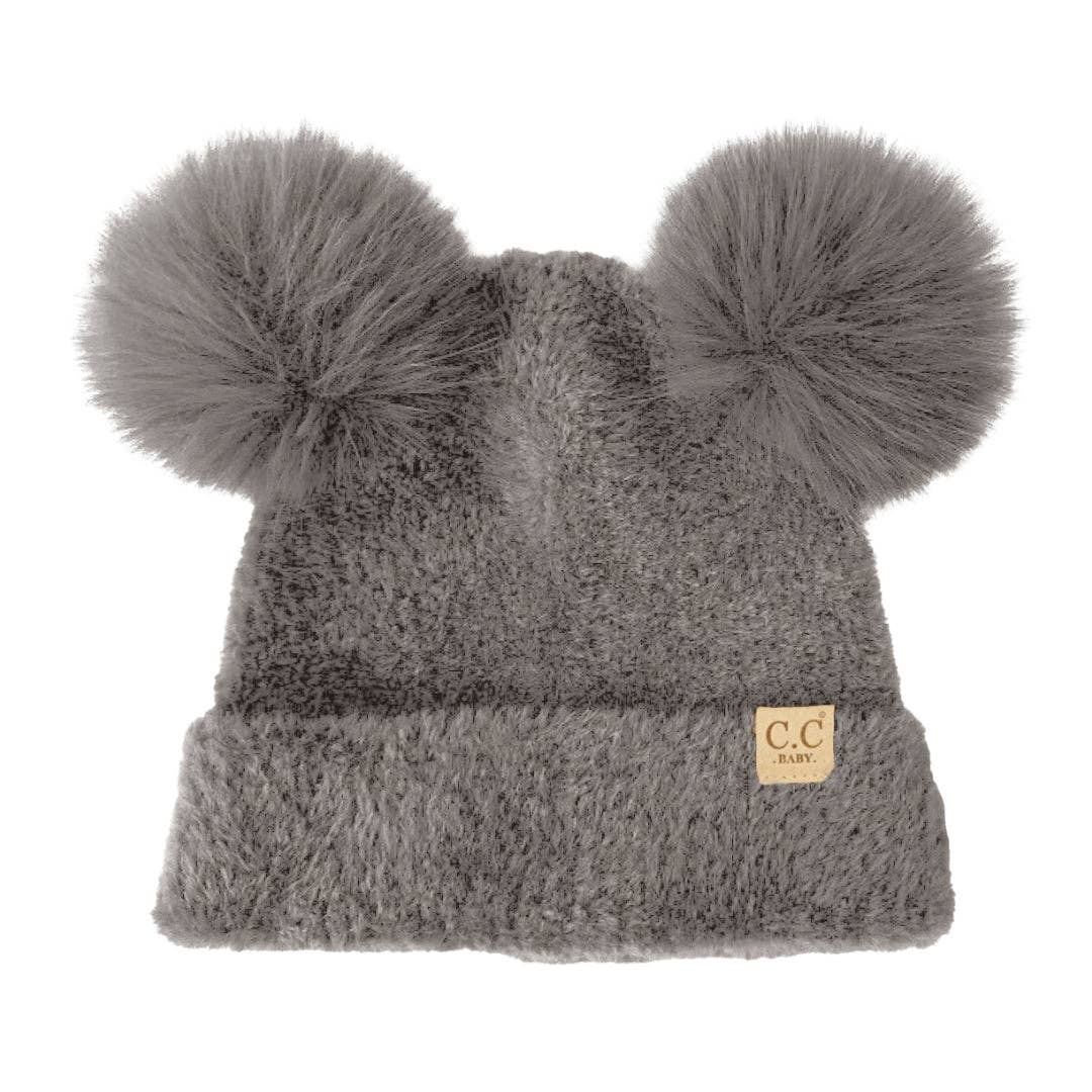 Baby Chenille Double Pom C.C Beanie BBHTC0038