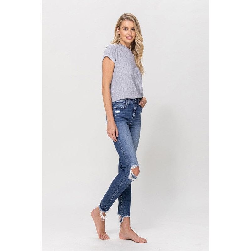 High Rise Ankle Skinny Jeans