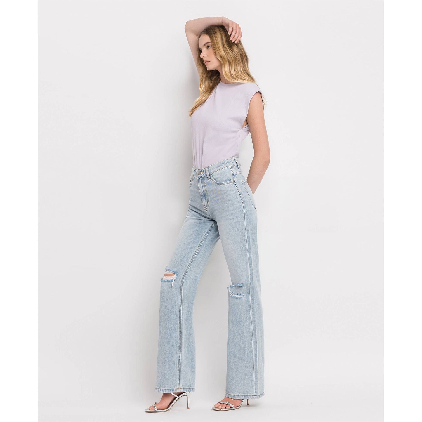 Vervet 90's Vintage Super High Rise Flare Jeans