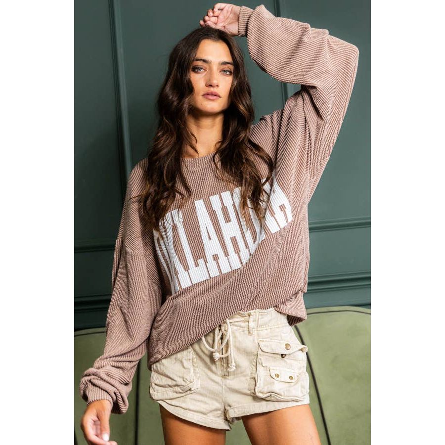 Oklahoma Comfy Oversize Graphic Sweatshirt, Gameday