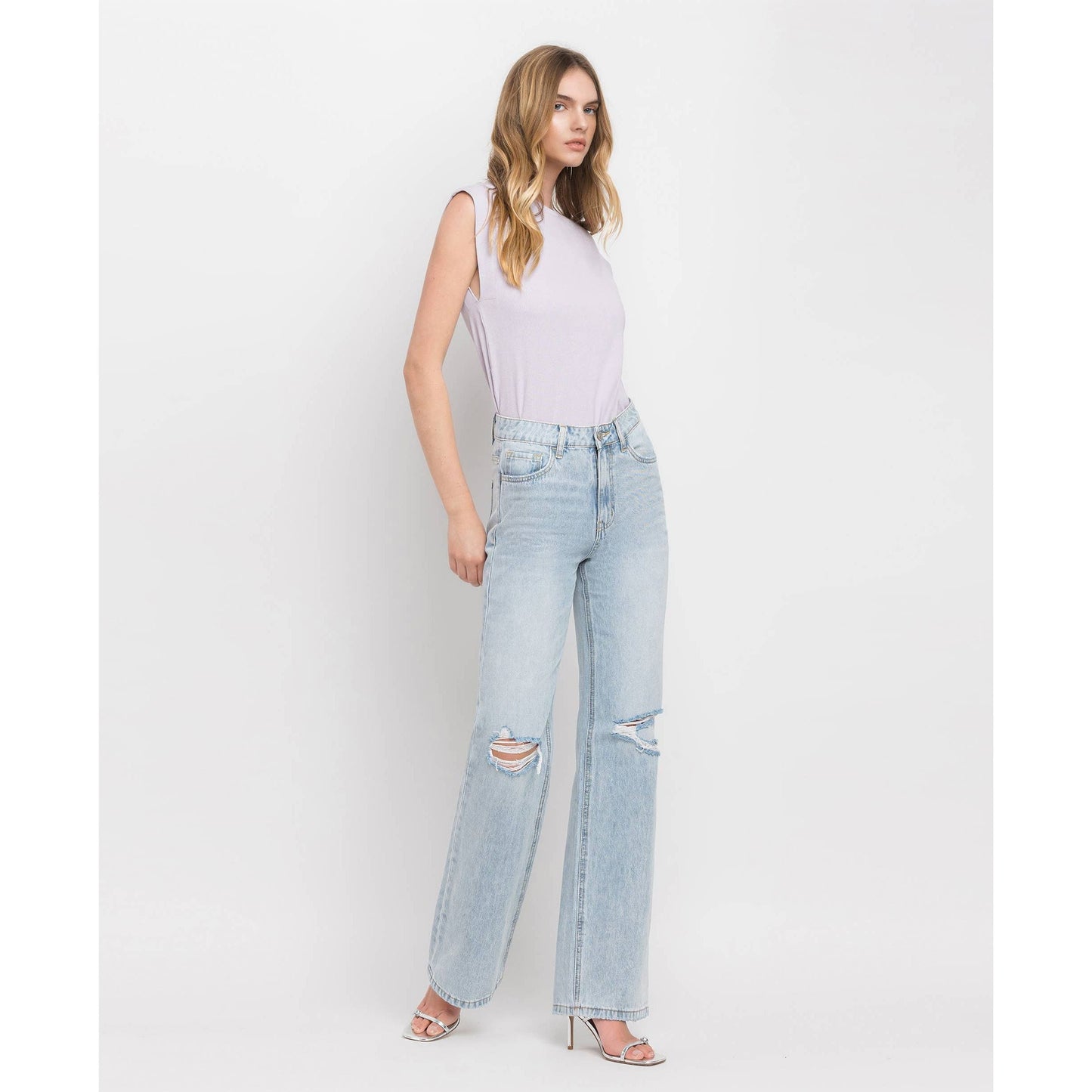 Vervet 90's Vintage Super High Rise Flare Jeans