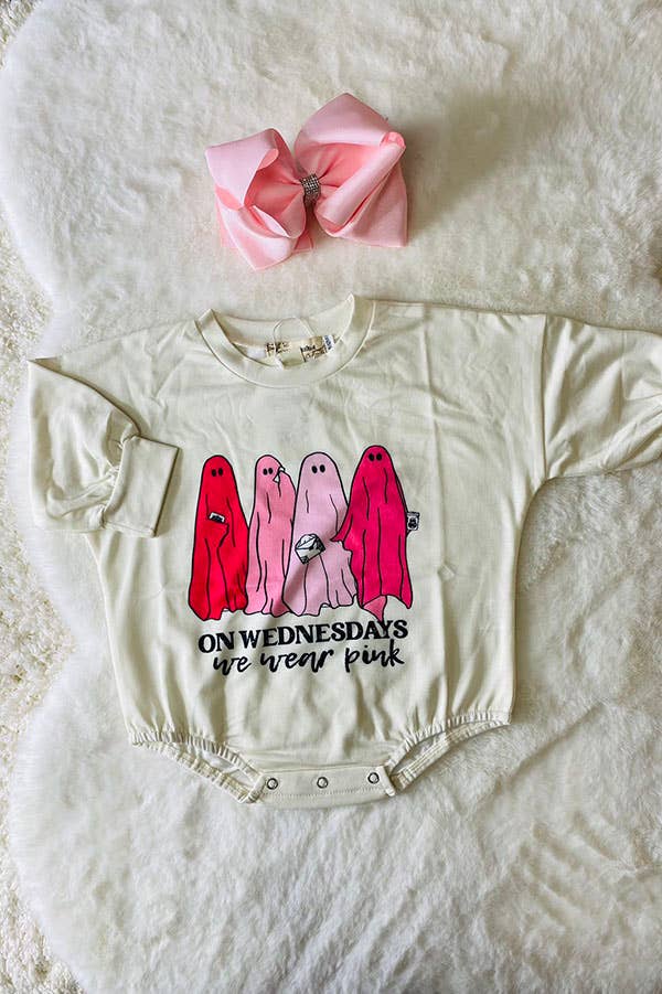 Halloween ghost prints baby onesie