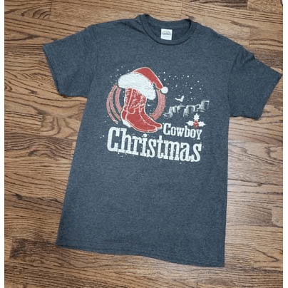 Cowboy christmas t-shirt