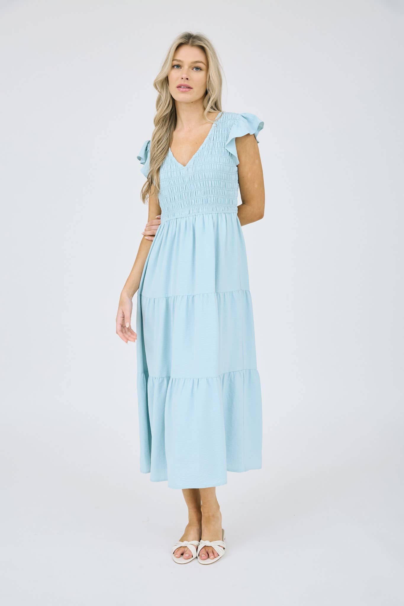 Flutter Sleeve Maxi Dress