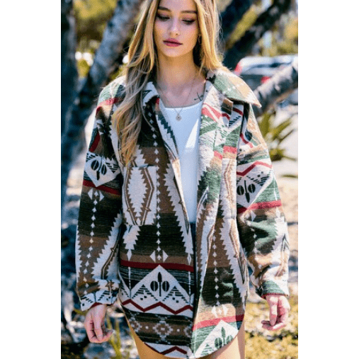 Printed Long Sleeve Jacket