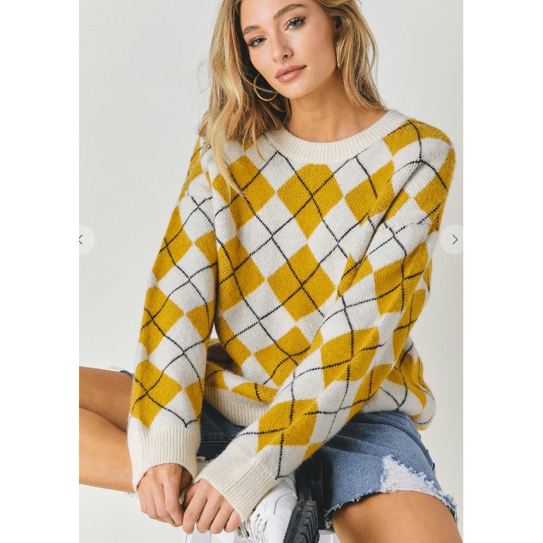 Plaid Knit Sweater