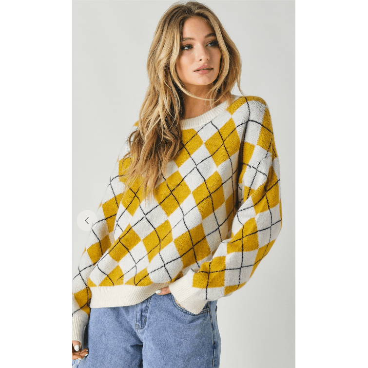 Plaid Knit Sweater