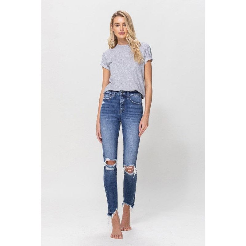 High Rise Ankle Skinny Jeans