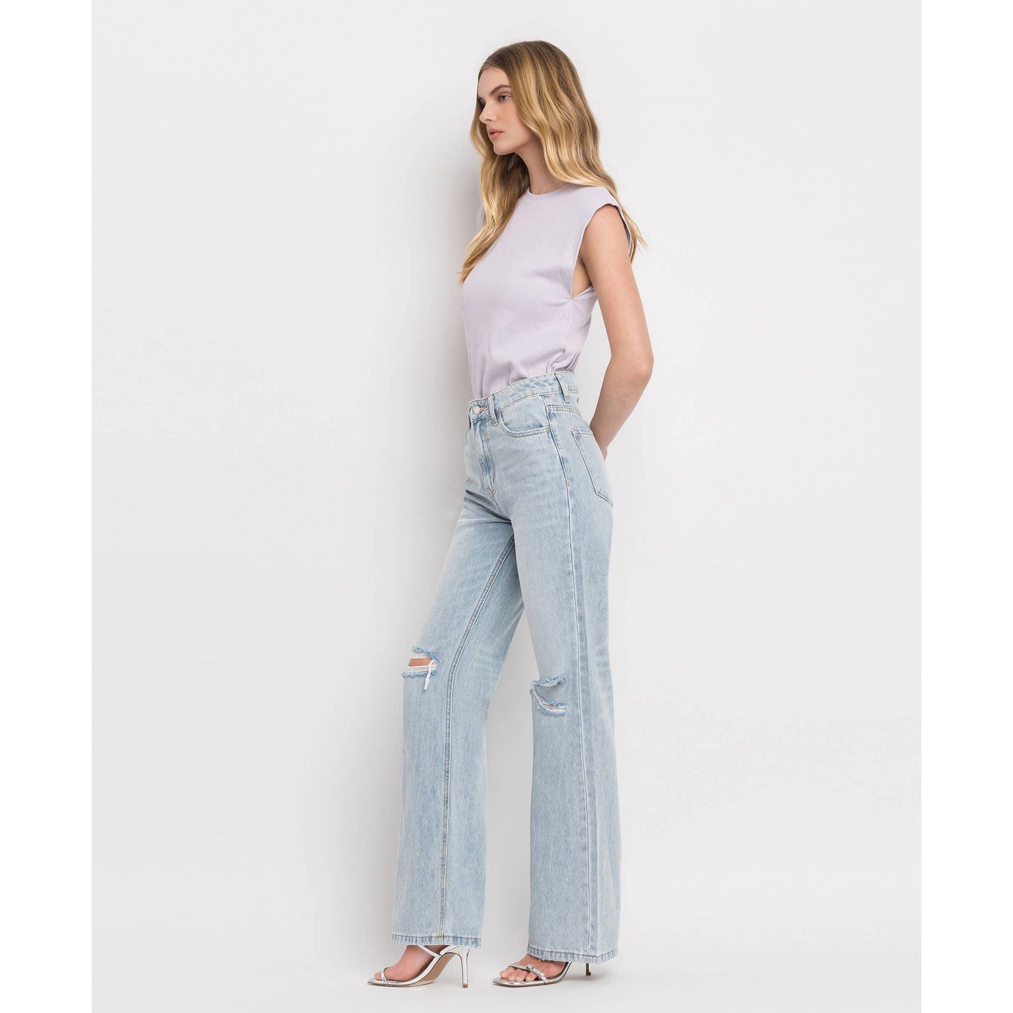 Vervet 90's Vintage Super High Rise Flare Jeans