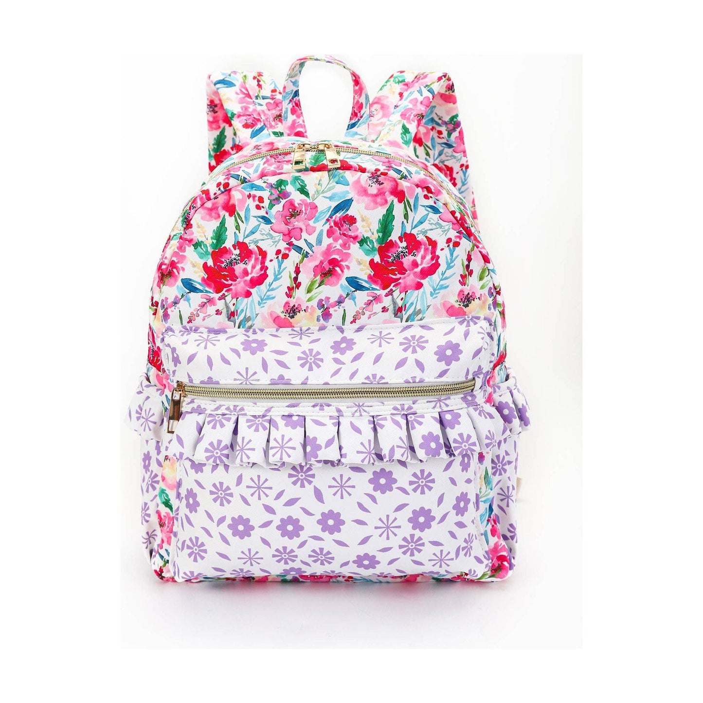 Hot Pink Flower Girls Ruffle Backpack