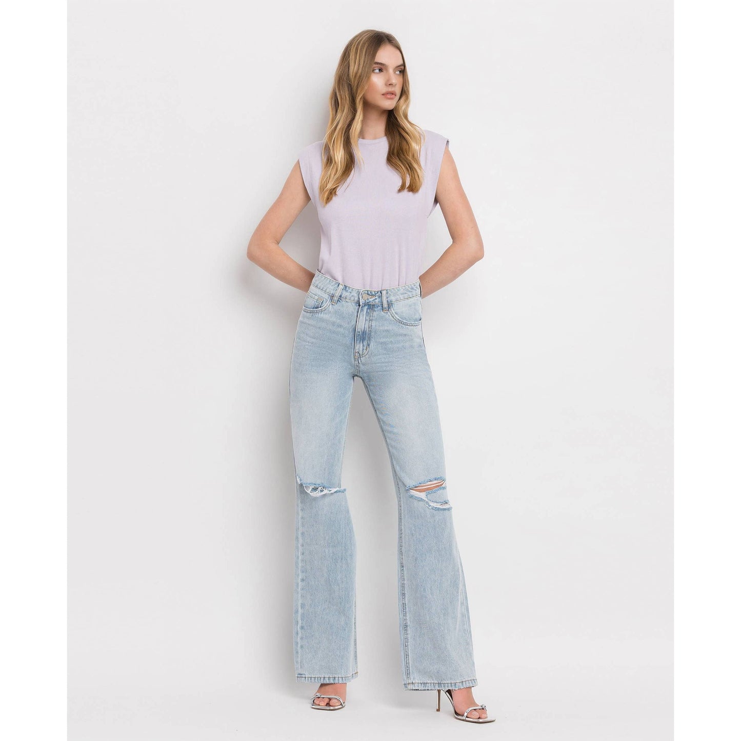 Vervet 90's Vintage Super High Rise Flare Jeans