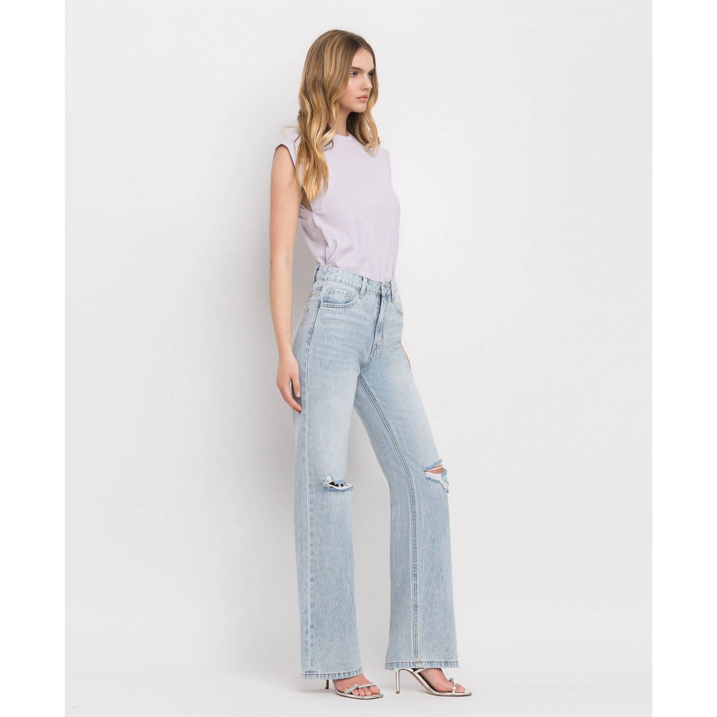 Vervet 90's Vintage Super High Rise Flare Jeans