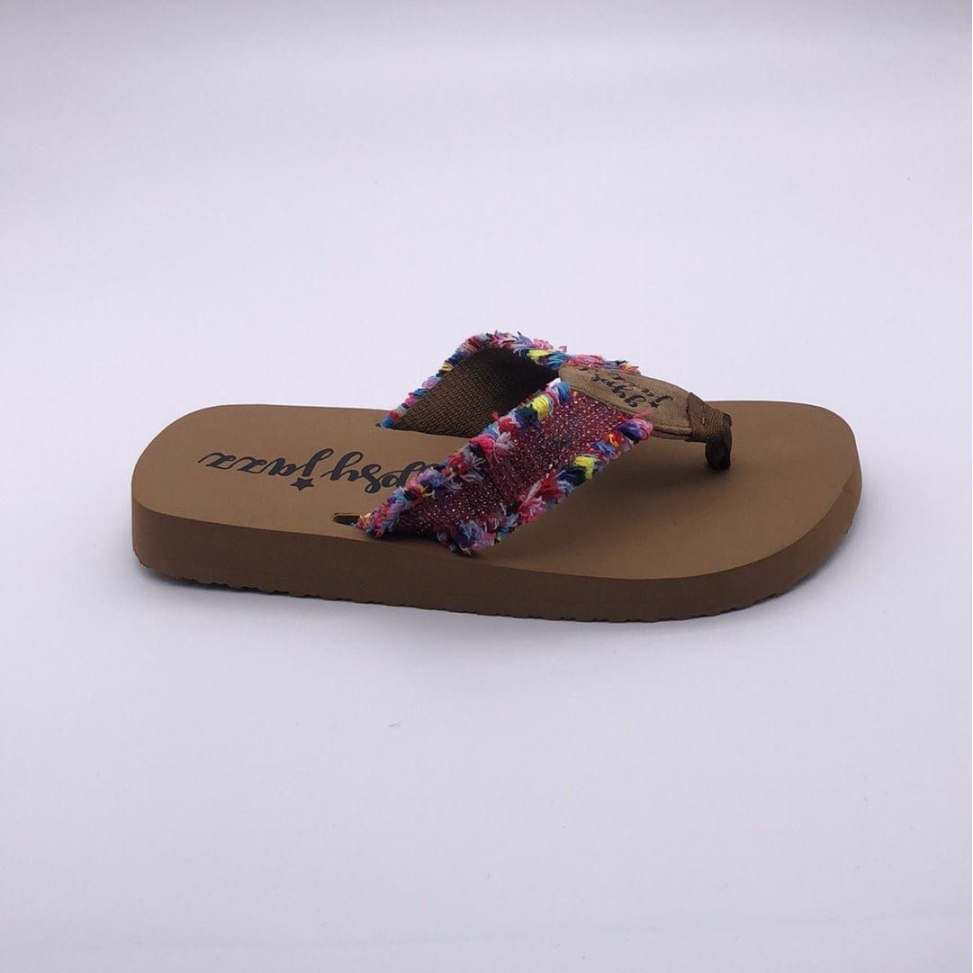 Gypsy jazz cha ching flip flops-pink multi