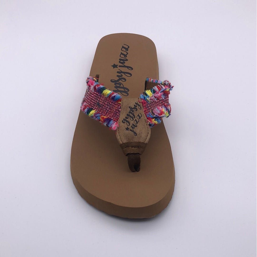 Gypsy jazz cha ching flip flops-pink multi