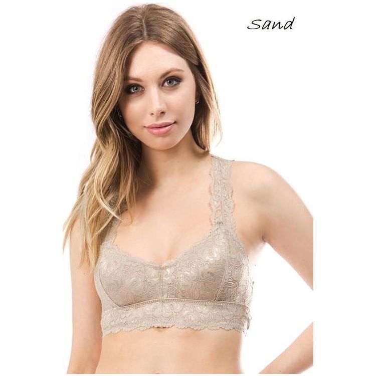 Lace racer back bralette