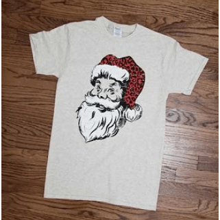 Leopard santa t-shirt