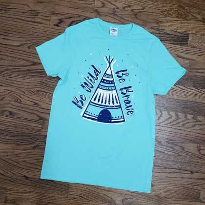 Be wild teepee t-shirt