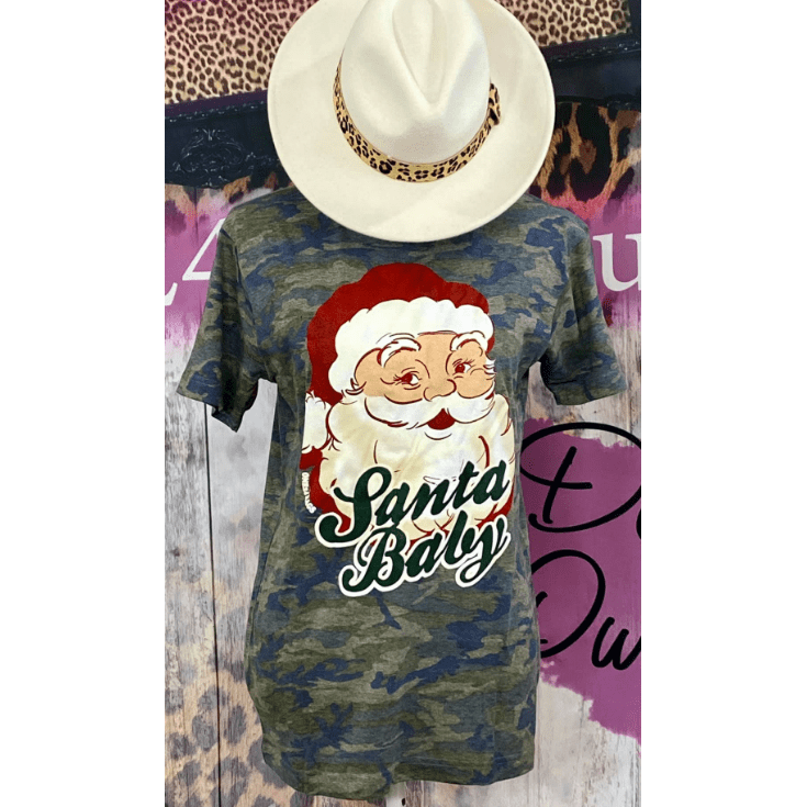 Santa Baby camo tee