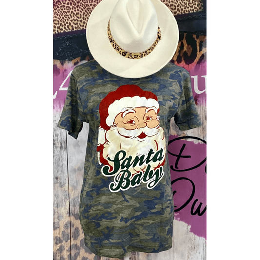 Santa Baby camo tee