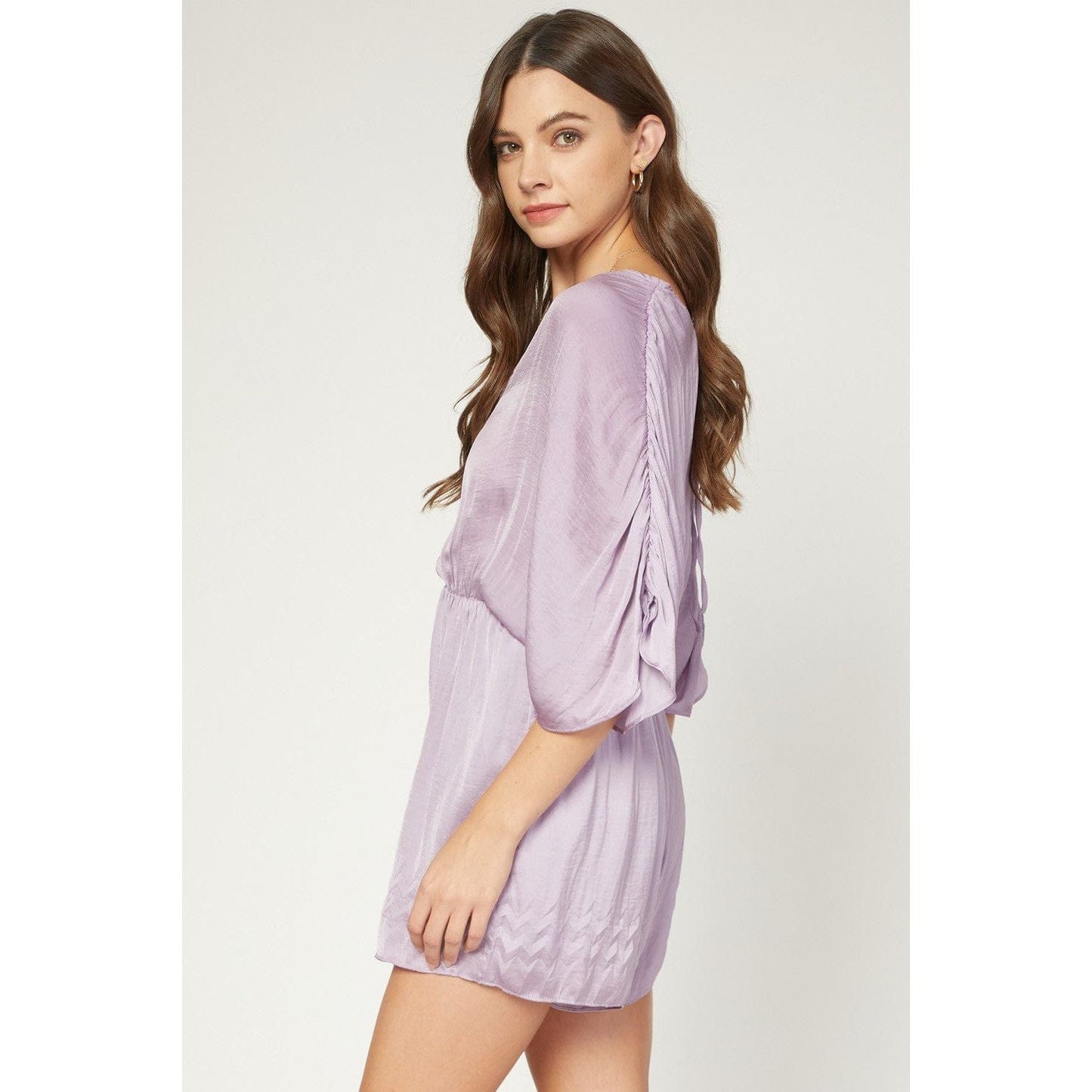 Satin V-Neck Romper