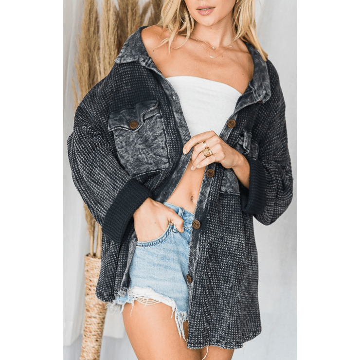 Vintage Waffle Knit Jacket