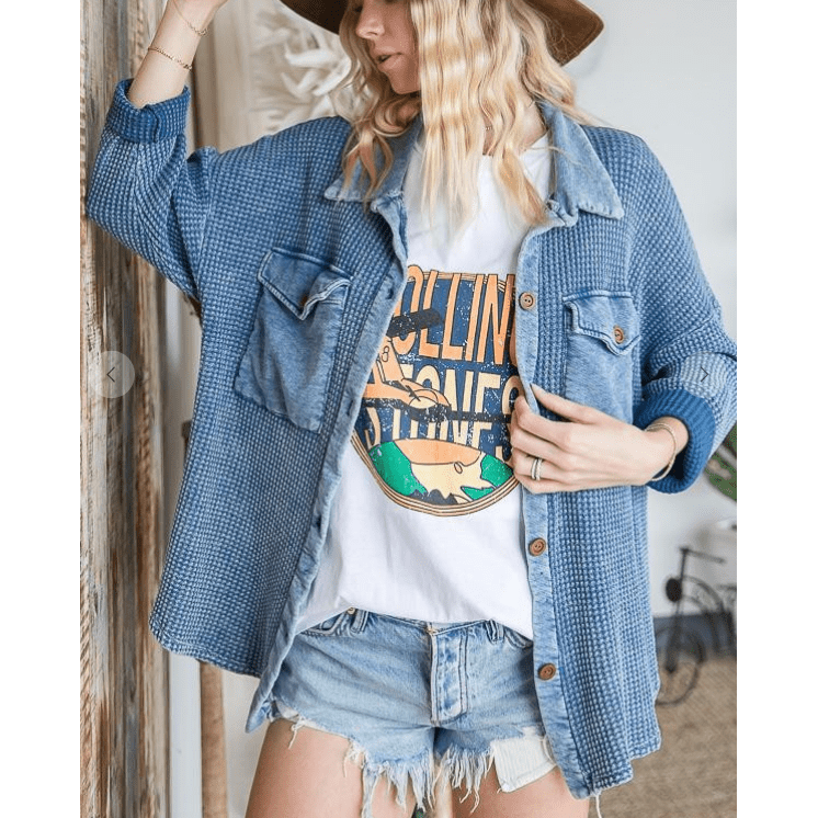 Vintage Waffle Knit Jacket